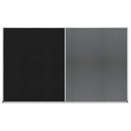 United Visual Products Triple Door Radius Corkboard, 72"x48", Sat, UV70055RC-SATIN-CLOUD UV70055RC-SATIN-CLOUD